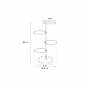 Présentoir multi-plateaux - plateaux rectangle de 7cm  hauteur de la tige 25cm